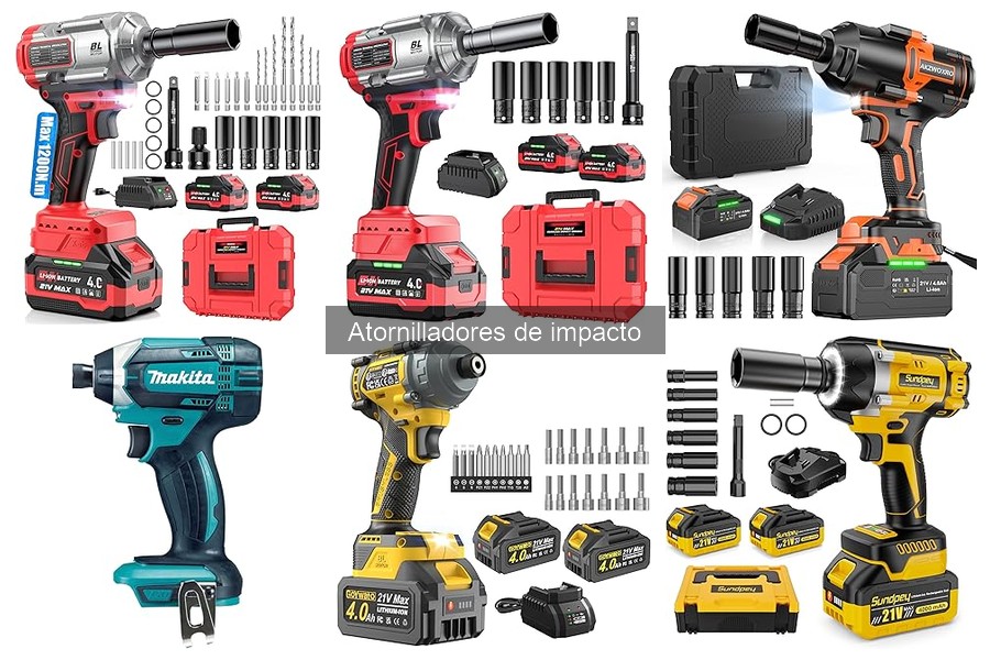 Baterías compatibles con atornilladores de impacto