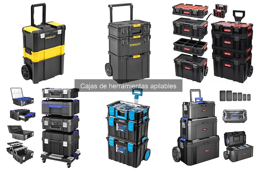 Capacidades de carga de las cajas de herramientas apilables