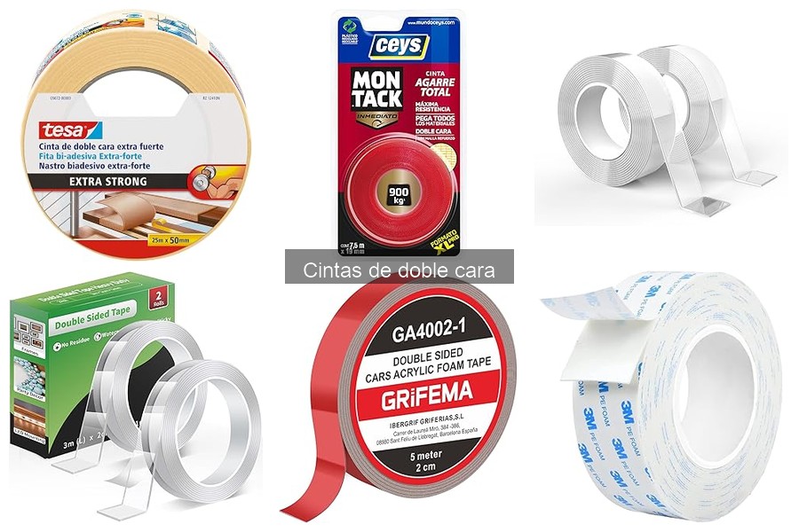 Comparativa de cintas de doble cara para usos específicos