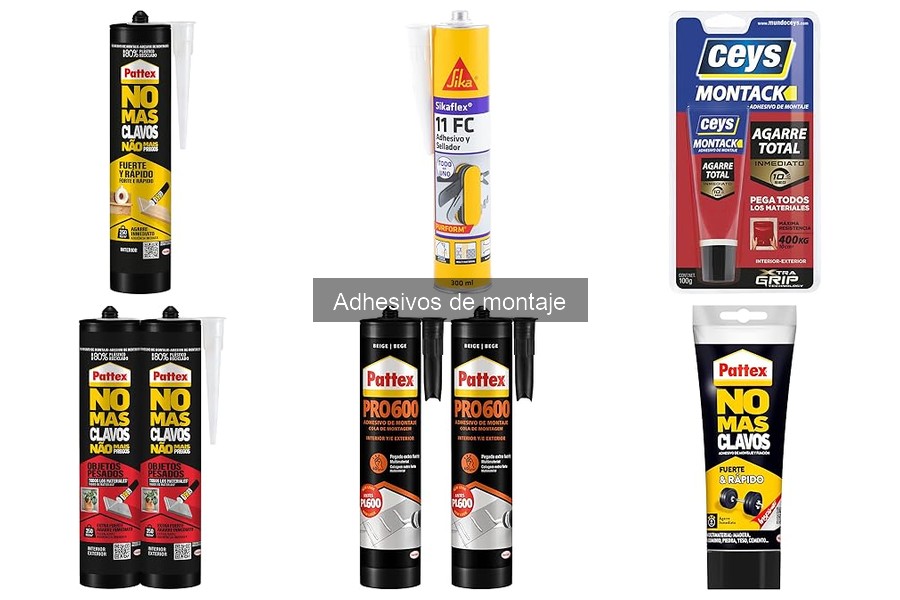 Comparativa de marcas de adhesivos de montaje para bricolaje