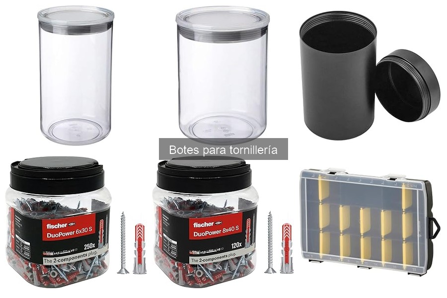 Comparativa de precios de botes para tornillería en tiendas