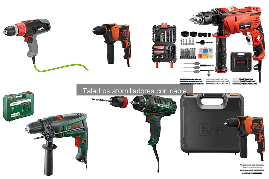 Comparativa: Taladros atornilladores con cable vs sin cable