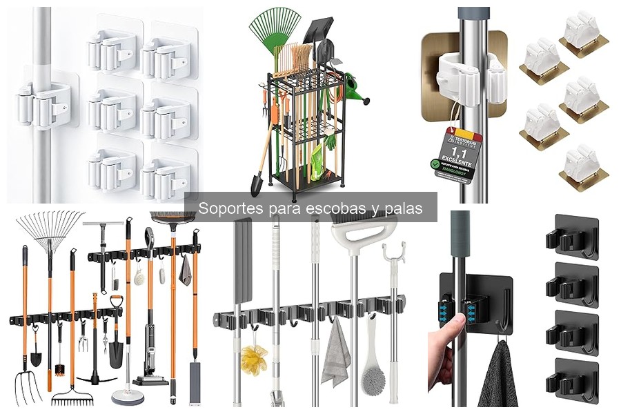 Opiniones sobre soportes para escobas y palas en el mercado