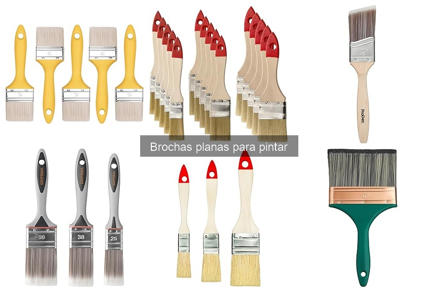 Tipos de brochas planas para pintar diversas superficies