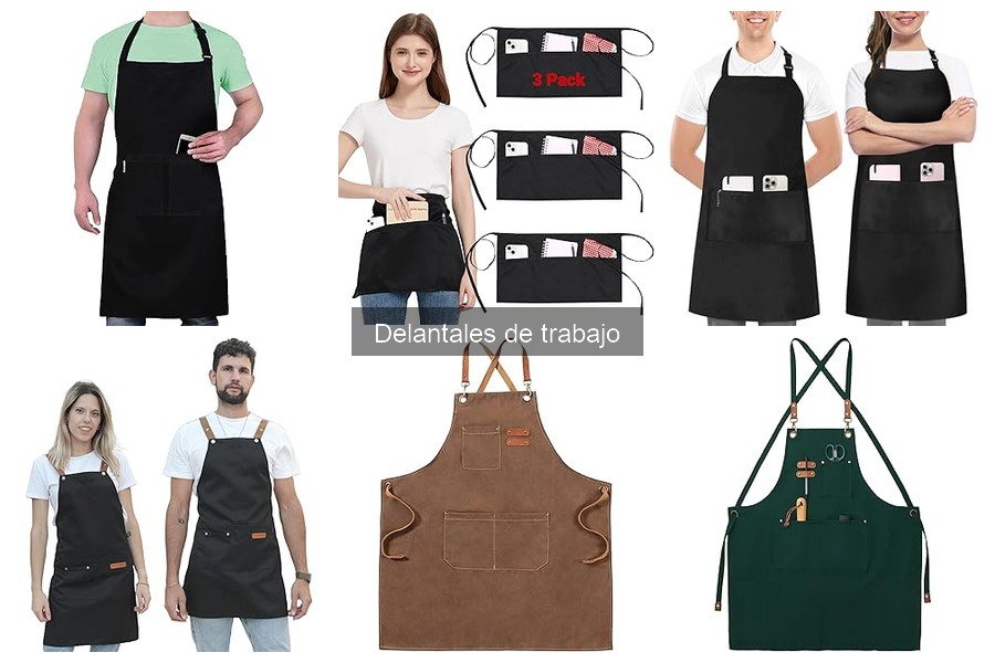 Tipos de delantales de trabajo y sus usos específicos