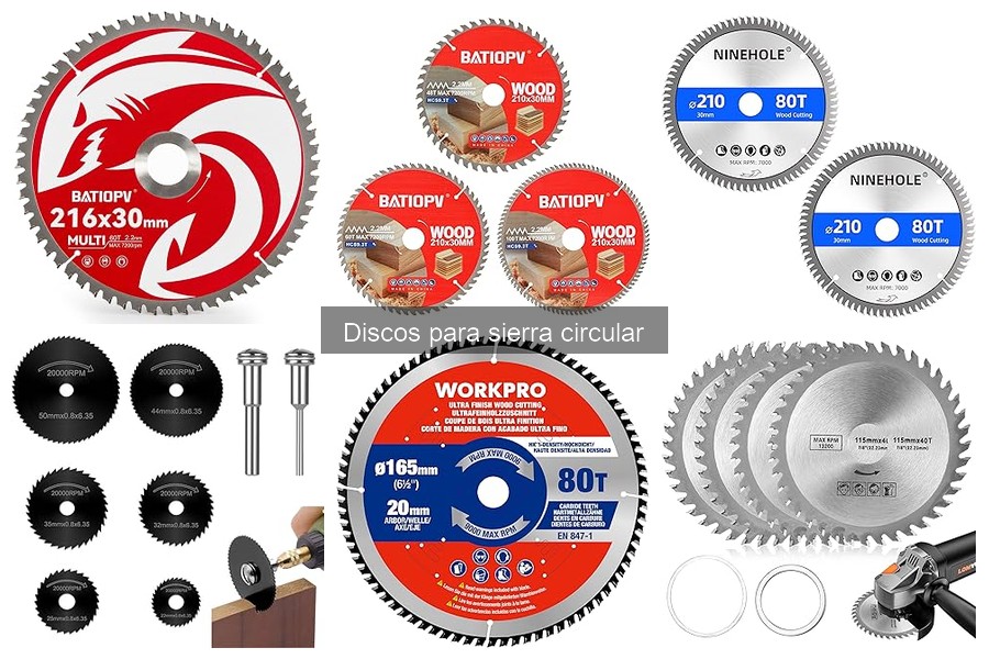 Tipos de discos para sierra circular y sus usos