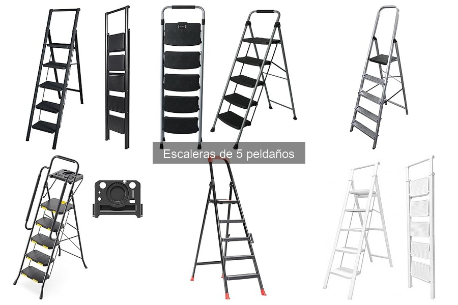 Tipos de escaleras de 5 peldaños: materiales y diseños