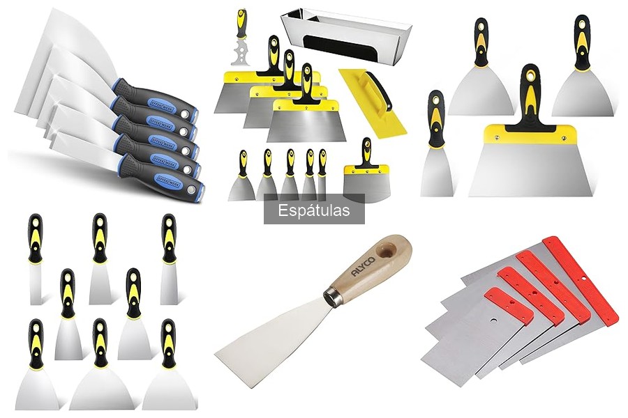 Tipos de espátulas y sus características en bricolaje