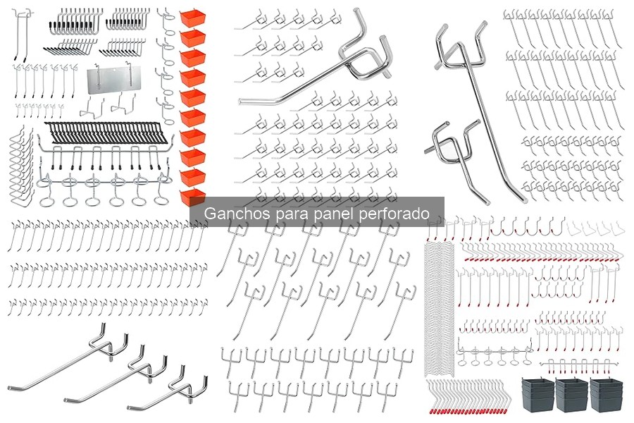 Tipos de ganchos para panel perforado: guía y características