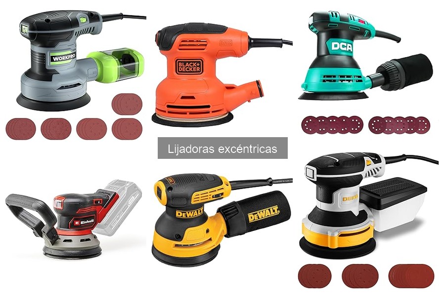 Tipos de lijadoras excéntricas y sus mejores usos