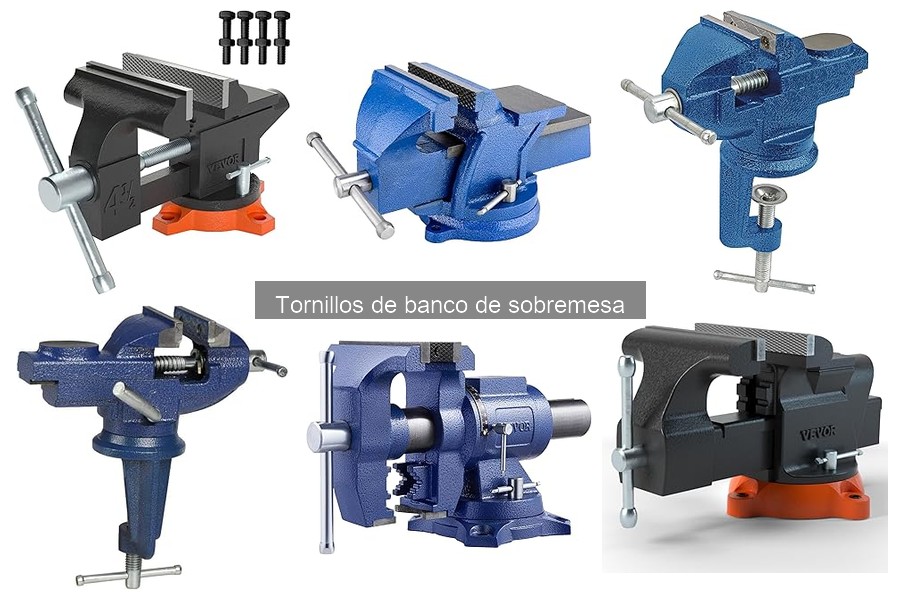 Tipos de tornillos de banco de sobremesa y sus usos prácticos